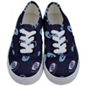Eyes Evil Eye Blue Pattern Design Kids  Classic Low Top Sneakers View1