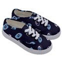 Eyes Evil Eye Blue Pattern Design Kids  Classic Low Top Sneakers View3