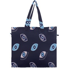 Eyes Evil Eye Blue Pattern Design Canvas Travel Bag