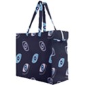 Eyes Evil Eye Blue Pattern Design Canvas Travel Bag View2