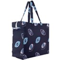 Eyes Evil Eye Blue Pattern Design Canvas Travel Bag View3