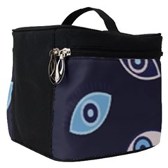 Eyes Evil Eye Blue Pattern Design Make Up Travel Bag (small) by artworkshop