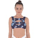 Eyes Evil Eye Blue Pattern Design Bandaged Up Bikini Top View1