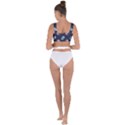 Eyes Evil Eye Blue Pattern Design Bandaged Up Bikini Top View2