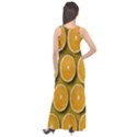 Oranges Slices  Pattern Sleeveless Velour Maxi Dress View2