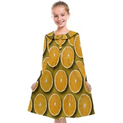 Oranges Slices  Pattern Kids  Midi Sailor Dress