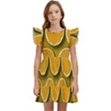 Oranges Slices  Pattern Kids  Winged Sleeve Dress View1