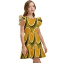 Oranges Slices  Pattern Kids  Winged Sleeve Dress View3