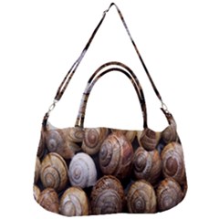Snail Shells Pattern Arianta Arbustorum Removal Strap Handbag by artworkshop