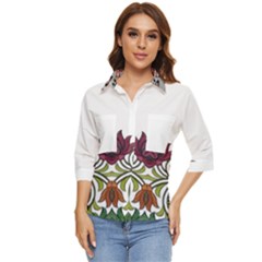 Im Fourth Dimension Colour 3 Women s Quarter Sleeve Pocket Shirt