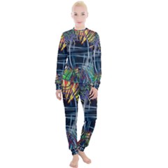 Color-background-structure-lines- Women s Lounge Set