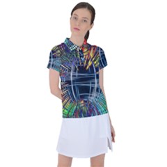 Color-background-structure-lines- Women s Polo Tee