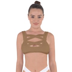 Template-wood Design Bandaged Up Bikini Top