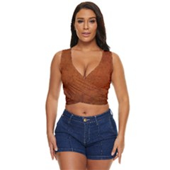 Brown Women s Sleeveless Wrap Top