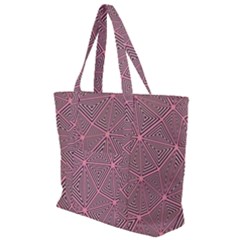 Triangle Zip Up Canvas Bag