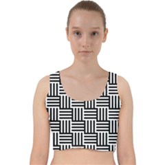 Basket Velvet Racer Back Crop Top