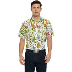 Doodle Men s Short Sleeve Pocket Shirt 