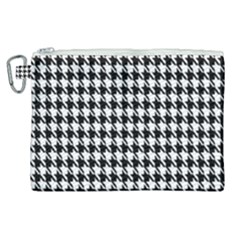 Houndstooth Canvas Cosmetic Bag (xl) by nateshop