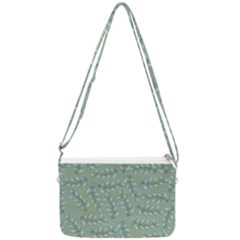 Leaves-pattern Double Gusset Crossbody Bag by nateshop