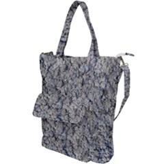 Cracked Texture Print Shoulder Tote Bag