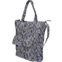 Cracked Texture Print Shoulder Tote Bag View1