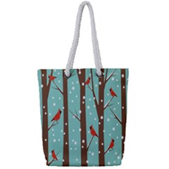 Winter Full Print Rope Handle Tote (small) by nateshop