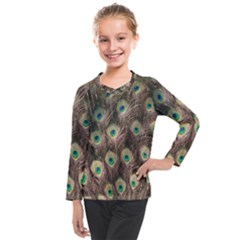 Bird-peacock Kids  Long Mesh Tee