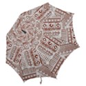 Tribal Pattern Vintage Texture Hook Handle Umbrellas (Small) View2