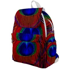 Peacock Plumage Fearher Bird Pattern Top Flap Backpack by Sapixe