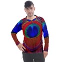 Peacock Plumage Fearher Bird Pattern Men s Pique Long Sleeve Tee View1