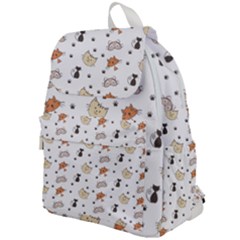 Cat Kitten Design Pattern Top Flap Backpack by Sapixe