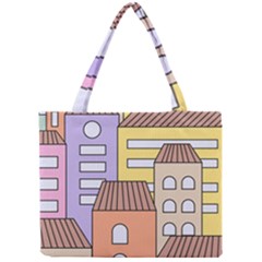 Houses City Architecture Building Mini Tote Bag by Sapixe