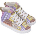 Houses City Architecture Building Kids  Hi-Top Skate Sneakers View3