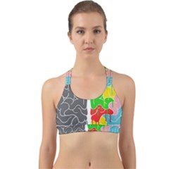 Clip Art Brain Halves Back Web Sports Bra