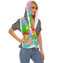 Clip Art Brain Halves Lightweight Drawstring Hooded Top View3