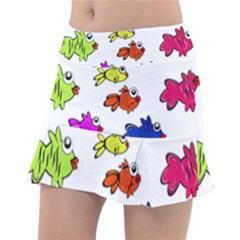 Fish Fishes Marine Life Swimming Water Classic Tennis Skirt