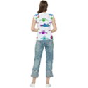 Fish Swim Cartoon Funnycute Women s Raglan Cap Sleeve Tee View2