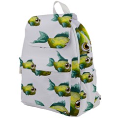 Fish Vector Green Top Flap Backpack by Sapixe