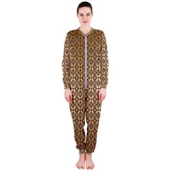 Background-chevron Chocolate Onepiece Jumpsuit (ladies)