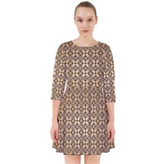 Background-chevron Chocolate Smock Dress
