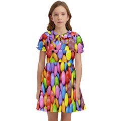 Candy Kids  Bow Tie Puff Sleeve Dress
