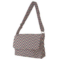 Chevron-gray Full Print Messenger Bag (s)