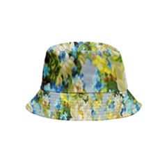 Background-flower White Bucket Hat (kids)