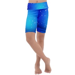 Background-blue Star Kids  Lightweight Velour Cropped Yoga Leggings by nateshop