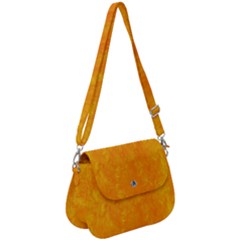 Background-yellow Saddle Handbag by nateshop