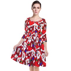 Nicholas Quarter Sleeve Waist Band Dress
