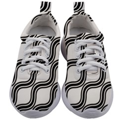 Diagonal-black White Kids Athletic Shoes