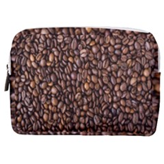 Coffee Beans Food Texture Make Up Pouch (medium) by artworkshop