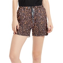 Coffee Beans Food Texture Women s Runner Shorts