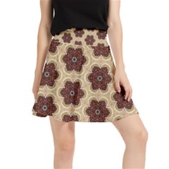 Pattern-flower Waistband Skirt